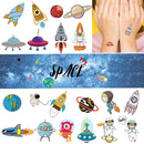 Ooopsi Space Temporary Tattoos for Kids - More Than 140 Tattoos (Pack of 16 Sheets) - Waterproof Universe Outer Space Tattoos Sticker for Children Boys Birthday Party Favors Ooopsi Store