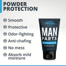 Super Fresh | Ball Deodorant for Men - Powder Protection | Prevent Sticky Man Parts & Odor | Talc-Free, Paraben-Free, Aluminum-Free | Lotion-to-Powder, Quick-Dry Formula | 4 fl oz Tube | 2 Pack SweatBlock