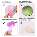 2 Pcs Silicone Wax Pot with 1 Pcs Wax Spatula, Wax Bowl for Hair Removal, Replacement Wax Warmer Pot for Wax Machine Kit, 500ml Wax Warmer for Hair Removal Delanie