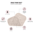 ERASE YOUR FACE Face Reusable Makeup Removing Cloths With Friendly Packaging By Danielle Enterprises 4 pack D50007, ECO, 1 Count ERASE YOUR FACE