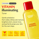 EQQUALBERRY Vitamin Illuminating Toner - Brightening Vitamin C & Niacinamide 3% | Gentle Daily Exfoliating | Skin-Prep Hydration for Glowy Skin(5.07 fl.oz / 150ml) Infinity Warehouse