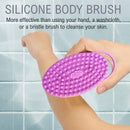 Avilana Exfoliating Silicone Body Scrubber Easy to Clean, Lathers Well, Long Lasting, And More Hygienic Than Traditional Loofah (Gray) Avilana