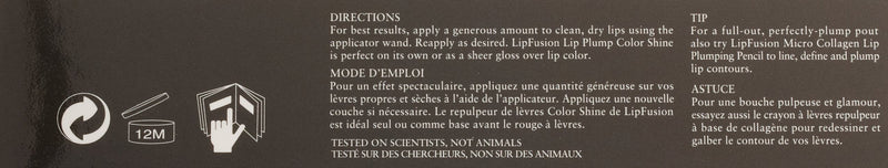 Fusion Beauty Lip Fusion Micro-injected Collagen Lip Plump Color Shine Fusion Beauty