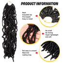 7 Packs New Faux Locs Crochet Hair 18 Inch Soft Locs Crochet Hair for Women Pre Looped Long Cruly Goddess Locs Braiding Hair(1B) Lohot Store