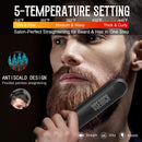 Heated Beard Straightener for Men - 5 Temperature Setting, Anti-scalding, Heated Beard Styling Comb, Beard Brush Grooming Kit, Amazing Gift for Father's Day, Anniversary & Birthday Infinity Warehouse
