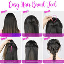 Teenitor 2 Pairs Hair Tail Tools, Hair Braid Accessories Ponytail Maker,French Braid Tool Loop for Hair Styling, 4pcs, 2 Colors Teenitor