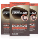 Just For Men Control GX Grey Reducing Beard Wash Shampoo, Gradually Colors Mustache and Beard, Leaves Facial Hair Softer and Fuller, 4 Fl Oz - Pack of 3 (Packaging May Vary) Just for Men