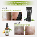 Blackhead Peel Off Face Mask, SHVYOG 3-in-1 Blackhead Remover Mask with Brush & Tea Tree Serum, Charcoal Face Mask for Deep Cleansing Blackheads, Dirts, Pores, Oil(100g+30ml) SHVYOG