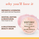 Burt's Bees 100% Natural Origin Goodness Glows Miracle Balm, Hydrates and Softens Dry Skin From Head To Toe, 0.6 Ounce Tin Burt's Bees