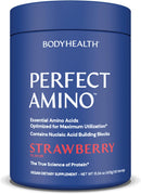 BodyHealth PerfectAmino Powder - BCAA and EAA Powder for Pre and Post Workout - Amino Acid Energy Drink for Men and Women to Support Lean Muscle and Recovery - Strawberry - 30 Servings Infinity Warehouse