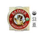 Badger - Mustache Wax, Medium Hold, Natural Mustache Wax, Certified Organic, Styling Facial Hair Wax, Moustache Wax, 0.75 oz Badger
