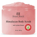 Botanic Hearth Himalayan Salt Body Scrub with Lychee Oil - Natural Exfoliating Body & Face Scrub for Acne, Cellulite, Scars, Moisturizing & Deep Cleansing Skin - Skin Care for Men and Women - 16 oz Botanic Hearth