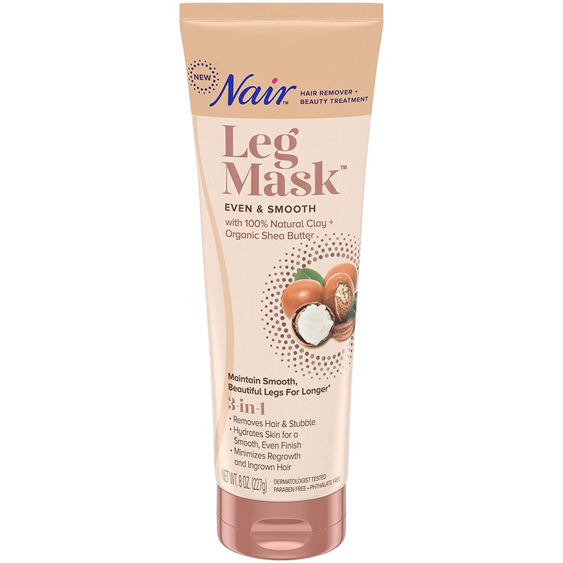 Nair Hair remover & beauty treatment, leg mask, even and smooth shea butter, 8 Ounce Nair