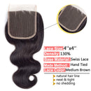 10A Brazilian Body Wave Virgin Hair 3 Bundles With Closure Three Part Unprocessed 100% Human Hair Bundles With Lace Closure (18 20 22+16 Three Part Closure) Abbily Hair Store