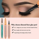 Coosa 2PCS Diamond Self-adhesive Eyeliner Pen Magnetic Eyeliner Kit Quick-Drying Waterproof Longlasting Liquid Eyeliner No Glue Needed (A) Coosa beauty