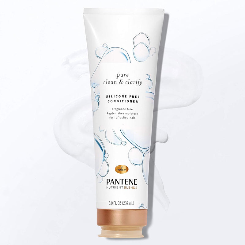 Pantene Shampoo and Conditioner Set Pure Clean & Clarify plus Hair Mask Rescue Shot Treatment, Silicone Free, Nutrient Blends Infinity Warehouse