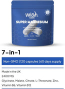 Magnesium Glycinate 2400mg 7 in 1 Magnesium Complex with Malate, Citrate, Taurate for Sleep, Muscle Recovery, Stress Relief & Relaxation, Energy & Nerve Health120 Vegan Capsules Infinity Warehouse