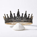 SWEETV Jeweled Queen Crown for Women, Full Round Baroque Tiaras and Crowns, Crystal Costume Party Headpieces for Wedding Birthday Halloween Prom,Black SWEETV Store