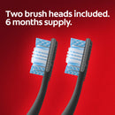 Colgate Keep Soft Manual Toothbrush for Adults with 2 Whitening Brush Heads, Navy Colgate