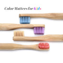 GoWoo 100% Natural Bamboo Toothbrush Soft - Organic Eco Friendly Toothbrushes with Soft Nylon Bristles, BPA-Free, Biodegradable, Dental Care Set (Pack of 4, Kids, Rainbow) GoWoo