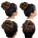 Messy Bun Hair Piece Scrunchy Updo Hair Pieces for Women Fluffy Wavy Hair Bun Scrunchies Donut Hairpiece Synthetic Chignons With Elastic Rubber Band Ash Brown 1 pc Benehair
