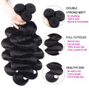 9A Body Wave Human Hair Bundles 100% Virgin Brazilian Hair 3 Bundles (18 20 22 Inches) Weave Hair Human Body Wave Bundles Unprocessed Remy Weave Hair Bundles serwell