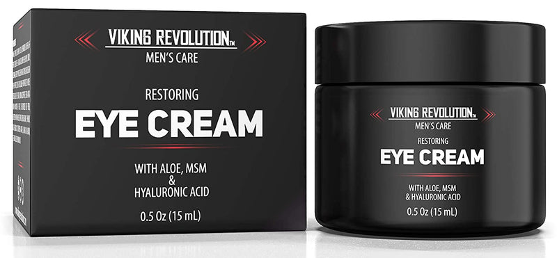 Viking Revolution Natural Eye Cream for Men - Mens Eye Cream for Anti Aging, Dark Circle Under Eye Treatment- Men's Eye Moisturizer Wrinkle Cream - Helps Reduce Puffiness, Under Eye Bags and Crowsfeet Viking Revolution