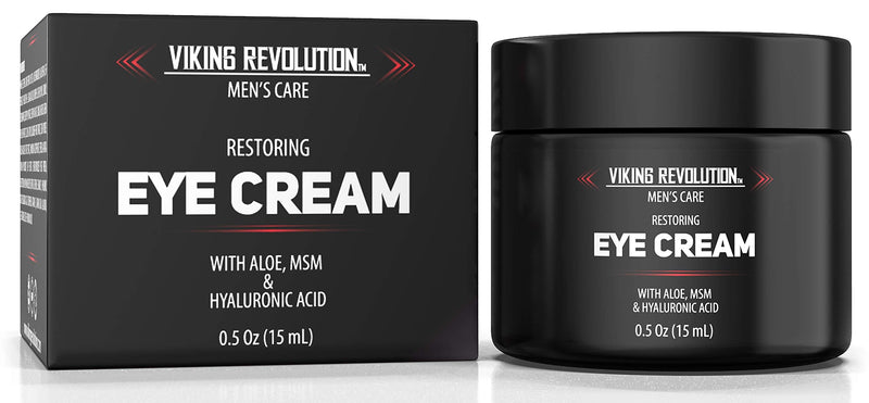 Viking Revolution Natural Eye Cream for Men - Mens Eye Cream for Anti Aging, Dark Circle Under Eye Treatment- Men's Eye Moisturizer Wrinkle Cream - Helps Reduce Puffiness, Under Eye Bags and Crowsfeet Viking Revolution