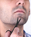 Utopia Care Curved and Rounded Facial Hair Scissors for Men - Mustache, Nose Hair & Beard Trimming Scissors, Safety Use for Eyebrows, Eyelashes & Ear Hair-Professional Stainless Steel (Black) Utopia Care