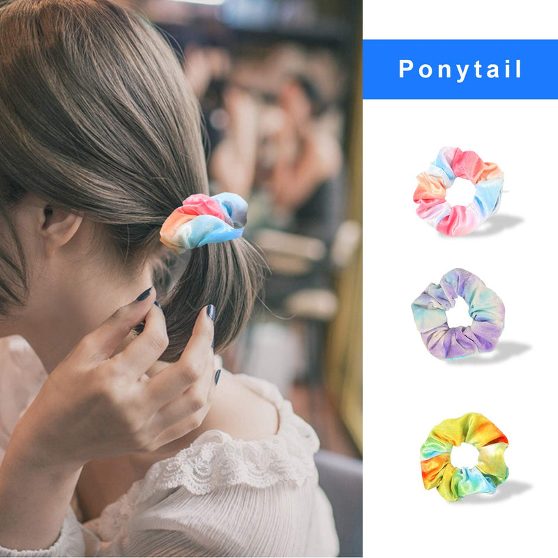 Velvet Hair Pocket Scrunchies Wth Hidden Zipper For Girls Women Cute Elastic hair Accessories,Great Scrunchy 3 Pcs qiyue