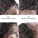 ARIETIS 24 Inch Deep Wave Wigs HD Transparent Lace Front Wigs Human Hair for Black Women Loose Wave Wigs 180% Density Glueless Pre Plucked Natural Hairline With Baby Hair 4X4 Lace Closure Wigs ARIETIS