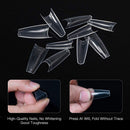 Vcedas Coffin Shaped Nail Tips Clear Upgrade Coffin Nails Half Cover 500PCS Flake Acrylic Nails French Coffin Long for Finger Vcedas