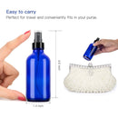 Blue Glass Spray Bottles 4oz ULG Fine Mist Sprayers Empty Spray Atomizer for Essential Oils Aromatherapy Cosmetic Sprays Including Waterproof DIY Labels 16 Piece Spray Replacement 2 Piece ULG