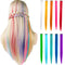 22 Inch Colored Hair Extensions 10 PCS, LADYAMZ Multi-color Party Highlights Clip in Synthetic Hair Extensions, Colorful Hair Accessories for Girls Women Kids Doll Hair Pieces (Colorful Set) LADYAMZ