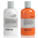 Anthony Glycolic Facial Cleanser, Normal to Oily Skin 8 Fl Oz, and Anthony Facial Scrub, 8 Fl Oz Anthony