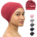 Satin Bonnet Lined Sleeping Beanie Hat Bamboo Headwear Frizzy Natural Hair Nurse Cap for Women and Men CAPLORD
