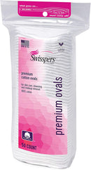 Swisspers Premium 100 Percent Cotton Ovals, Reclosable Bags, 50 Count Bags, 2 Pack (100 Count Total) Swisspers