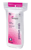 Swisspers Premium 100 Percent Cotton Ovals, Reclosable Bags, 50 Count Bags, 2 Pack (100 Count Total) Swisspers