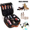 LACATTURA Travel Makeup bag, Leather Makeup Train Case Cosmetic Organizer for Makeup Brushes Toiletry Digital Accessories, Portable Artist Storage Bag With Shoulder Strap for Women lady Black LACATTURA