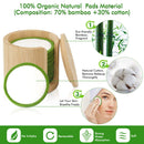 Bamboo Cotton Reusable Makeup Remover Pads, Organic 16 Pack Washable, Storage Jar, Laundry Bag, Facial Clean Pads for Lip Mascara Eye Shadow Lipstick Foundation, Reusable Cotton Rounds,Eco Friendly LHIUEM