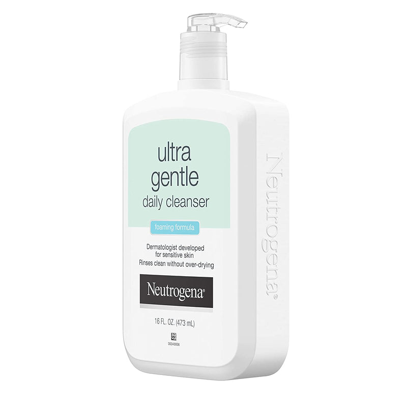 Neutrogena Ultra Gentle Daily Facial Cleanser for Sensitive Skin, Oil-Free, Soap-Free, Hypoallergenic & Non-Comedogenic Foaming Face Wash to Remove Dirt, Makeup & Impurities, 16 fl. oz Neutrogena Store