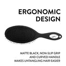 Detangling Brush Safe for Hair Extensions by The Hair Shop, 909 Ergonomic Detangler Brush for Dry or Wet Hair, Combs, Glides Thru Natural, Curly, For Men & Women The Hair Shop