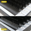 LASHVIEW Eyelash Extensions,Mink Black,Individual Lashes,0.15mm D Curl 12mm,SUPER MATTE,Ellipse Flat Eyelash Extension, Semi-permanent Extremely,Mink Individual Eyelashes,Soft Application-Friendly LASHVIEW