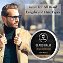 Sandalwood Beard Balm - Styles, Strengthens & Softens Beards and Mustaches - 100% Natural Beard Conditioner with Organic Shea Butter, Tea Tree, Argan & Jojoba Oils by Striking Viking Striking Viking