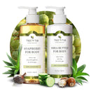Tree To Tub Unscented Shea Butter Body Lotion for Dry Skin & Unscented Body Wash for Sensitive Skin - pH Balanced Fragrance Free Sensitive Lotion and Body Wash for Women & Men - Sulfate Free Tree to Tub