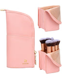 Pink Makeup Brush Holder Makeup Brush Case Organizer Travel Makeup Brush Pouch Stand-up Foldable Portable Makeup Artist Storage Bag for Women (Pink) TANTO