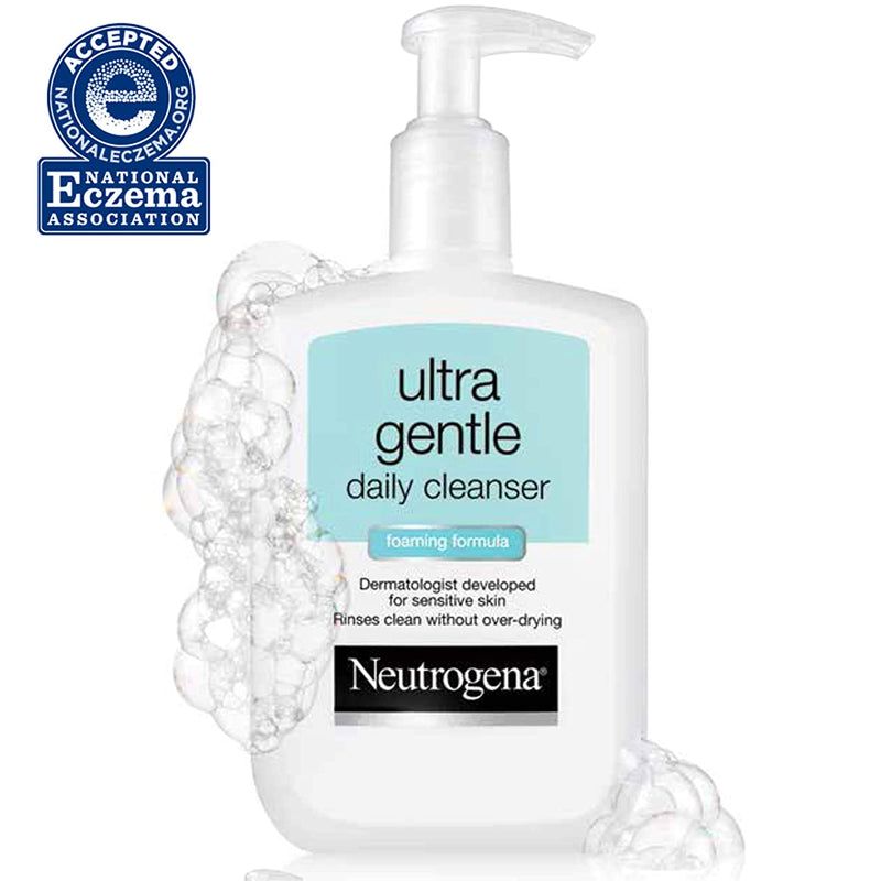 Neutrogena Ultra Gentle Daily Facial Cleanser for Sensitive Skin, Oil-Free, Soap-Free, Hypoallergenic & Non-Comedogenic Foaming Face Wash to Remove Dirt, Makeup & Impurities, 16 fl. oz Neutrogena Store