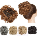Messy Hair Bun with Combs Easy Stretch Dish Hair Chignon Extensions Curly Clip in Updo Hairpiece Short Ponytail Scrunchy for Women 95g Auburn Hairro Store