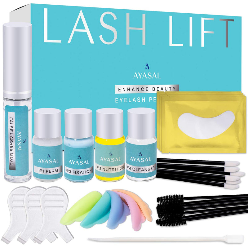 AYASAL Eyelash Perm Kit, Long-Lasting Curl, Home & Professional Use, Lash Lift Kit & Safe Perming Wave, Semi-Permanent Curling, Professional Quality. AYASAL