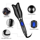 MIUOPUR Automatic Hair Curling Iron with Ceramic Ionic Barrel, Smart Anti-Stuck, Auto Rotating Hair Curling Wand with Temperature Display and Timer, Professional Hair Curler Styling Tool -Black MIUOPUR